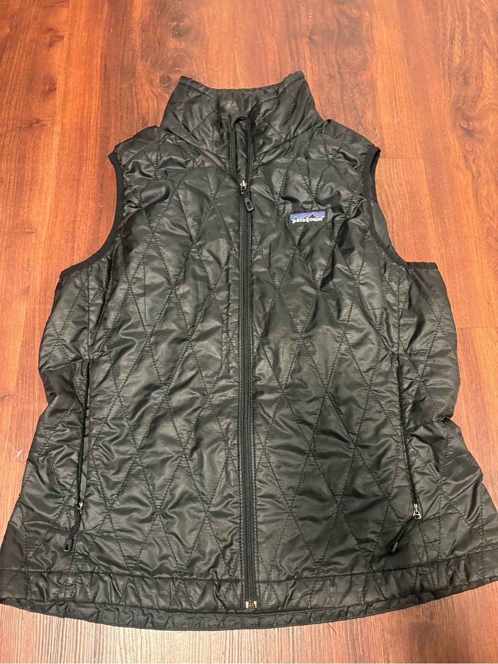 Patagonia Black Quilted Insulated Vest with Stand Collar